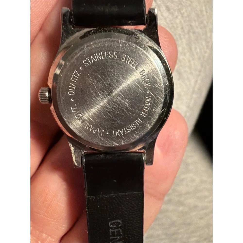 Works TIME Magazine Vintage Women's Watch New Battery Leather Band‎ 26mm Fit 7.5